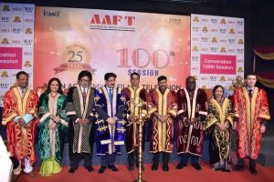 Asian Academy of Film and Television organised convocation program of its 100th batch which was attended by the most experienced famous personalities of the industry. 